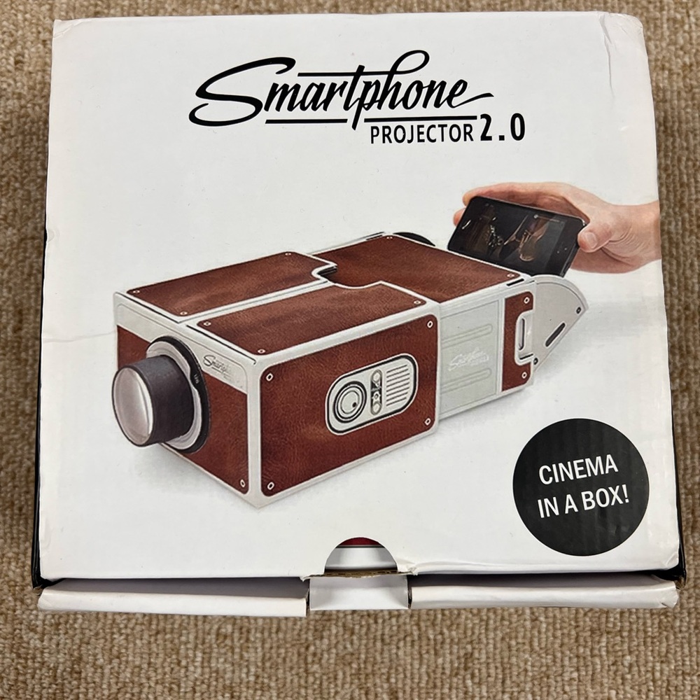 Smartphone Projector 2.0 with Brown and Silver Design